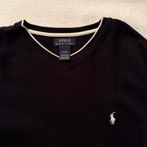 Men's Polo Ralph Lauren Cotton V-Neck Sweater Size S